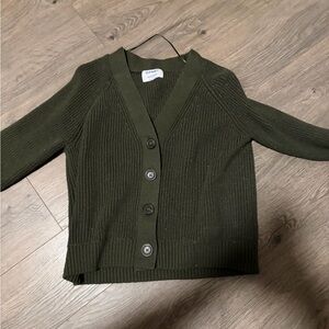 Old Navy Forest Green Ribbed Cardigan